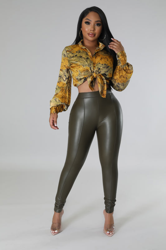 Sasha high waisted leggings (Olive)