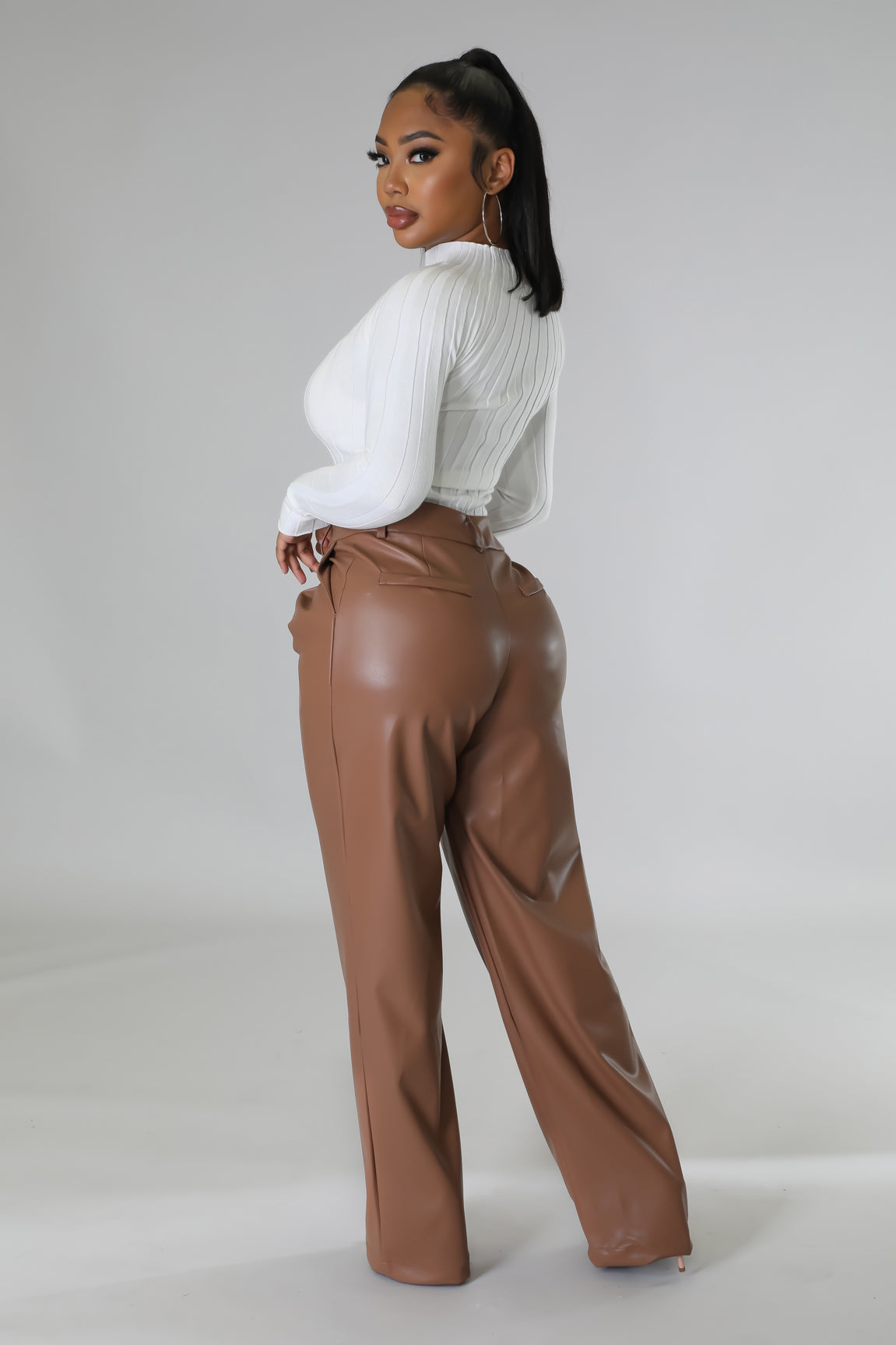 Zandra faux leather pants